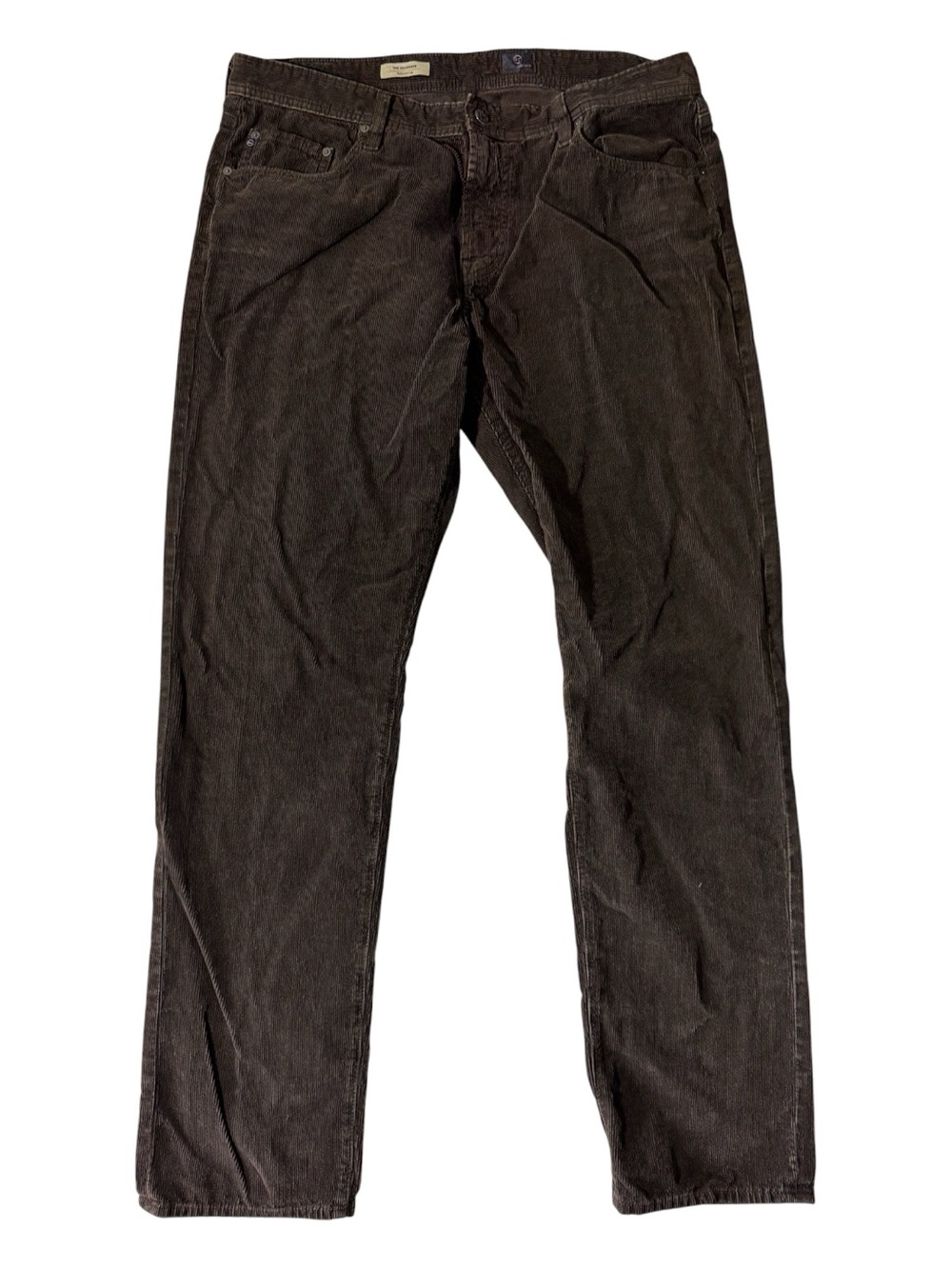 Adriano Goldschmied mens 38x34 brown graduate tailored corduroy jeans USA EUC